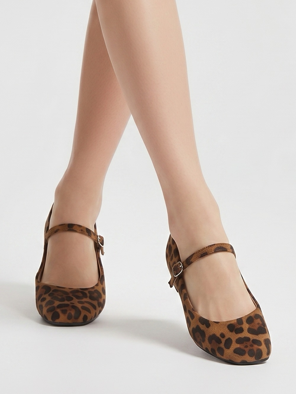Source Unknown Leopard Print Mary Jane Flats - Brown & Black - size 8.5